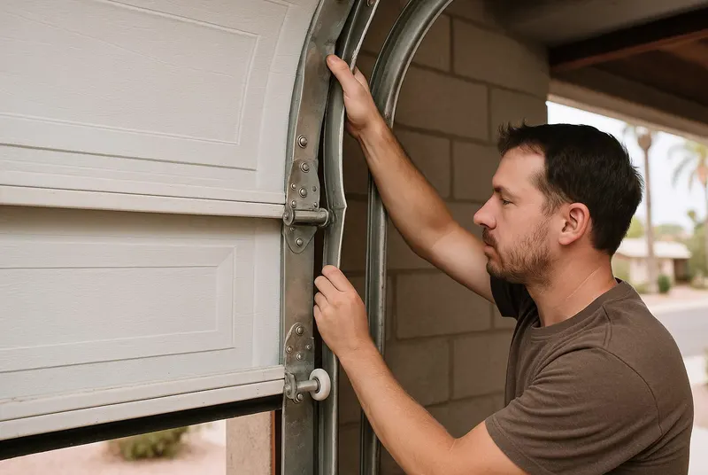 Off Track Door Repair in Mayo